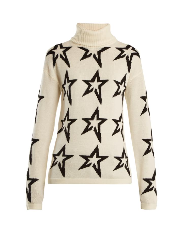Perfect Moment Star Dust-intarsia Roll-neck Wool-knit Sweater