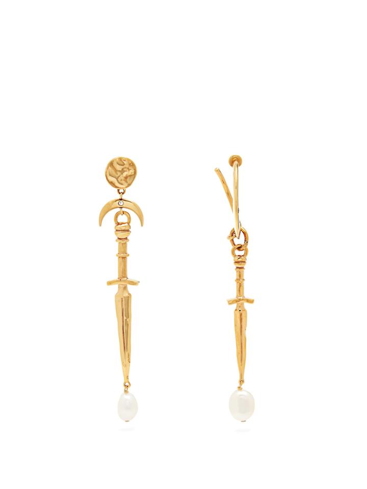 Givenchy Dagger And Pearl-drop Earrings