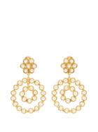 Matchesfashion.com Sylvia Toledano - Pearl Embellished Clip Hoop Earrings - Womens - Pearl