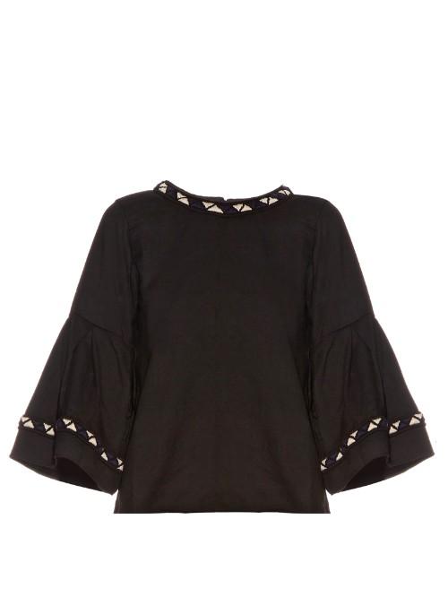 Jupe By Jackie Carron Wool Embroidered Top