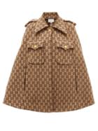 Matchesfashion.com Gucci - Gg-jacquard Wool Cape - Womens - Beige Multi