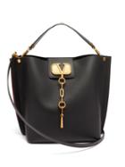 Matchesfashion.com Valentino - Escape V Logo Leather Shoulder Bag - Womens - Black