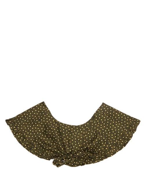 Shrimps - Linda Floral-print Silk-satin Scarf - Womens - Black Multi