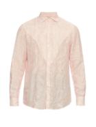 Massimo Alba Striped Linen-chambray Shirt
