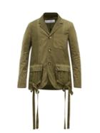 Matchesfashion.com Jw Anderson - Patchworked Cotton-twill Jacket - Mens - Khaki