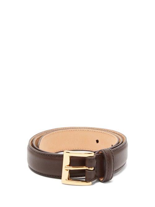 Matchesfashion.com Emilia Wickstead - Slim Leather Belt - Womens - Brown