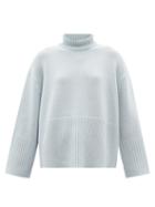 Totme - Roll-neck Cashmere-blend Sweater - Womens - Light Blue