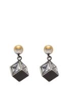 Matchesfashion.com Bottega Veneta - Sterling Silver Cube Drop Earrings - Womens - Silver