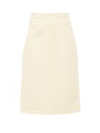 Matchesfashion.com Franoise - Patch-pocket Vinyl Midi Skirt - Womens - Pale Yellow