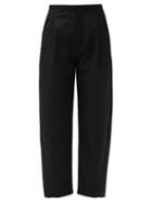 Matchesfashion.com Totme - Lumio Cropped Twill Trousers - Womens - Black