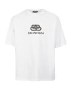 Matchesfashion.com Balenciaga - Bb Logo Print Cotton T Shirt - Mens - Cream