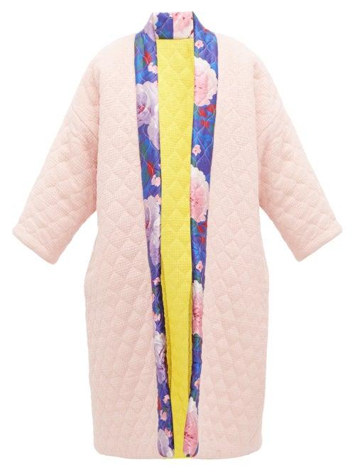 Matchesfashion.com Rianna + Nina - Reversible Matelass Wool And Silk Coat - Womens - Multi