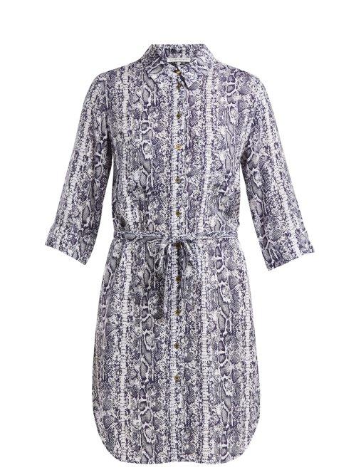 Matchesfashion.com Heidi Klein - Kenya Python Print Shirtdress - Womens - Python