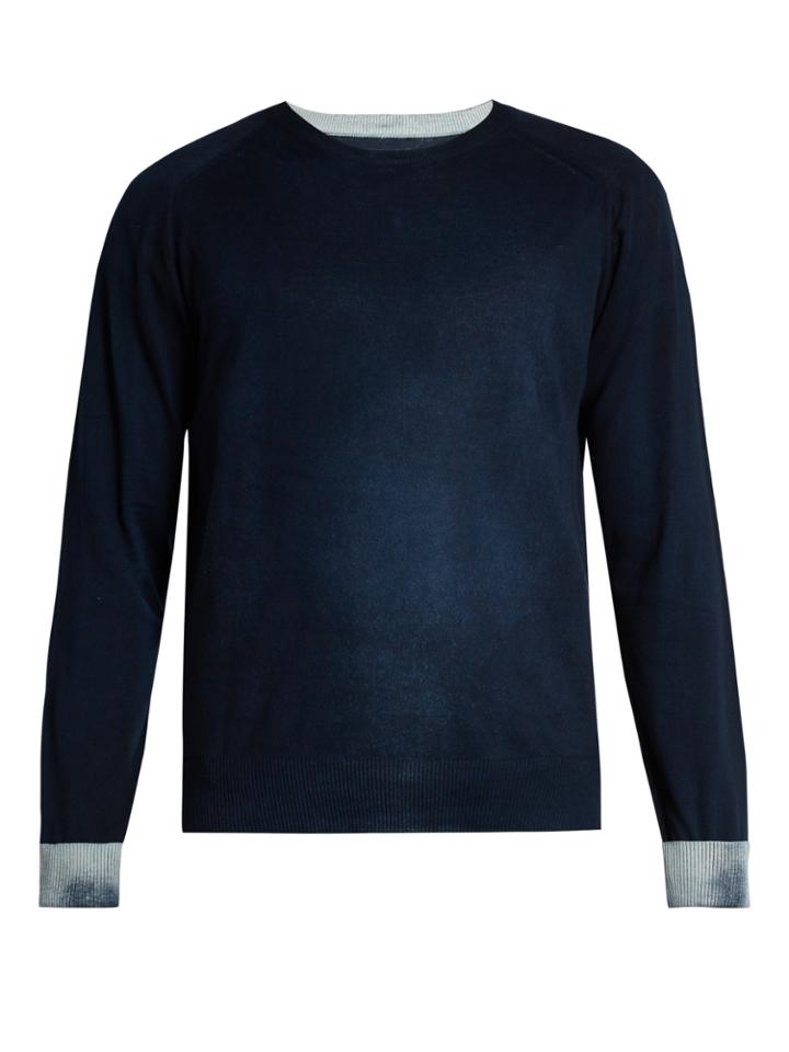 Maison Margiela Faded Fine-knit Cotton Sweater