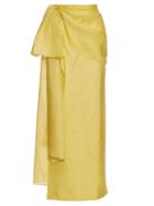 Matchesfashion.com Rosie Assoulin - Hustle And Bustle Floral Jacquard Silk Blend Skirt - Womens - Yellow