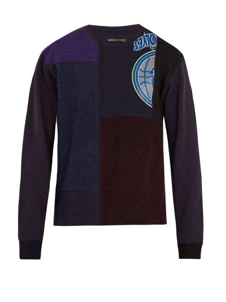 Longjourney Nash Cotton-patchwork Sweatshirt