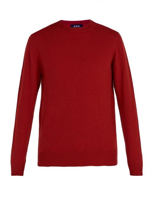 Matchesfashion.com A.p.c. - Felix Wool Blend Crew Neck Sweater - Mens - Red