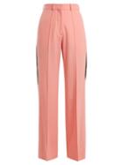 Matchesfashion.com Racil - Cumberland Side Stripe Wide Leg Wool Trousers - Womens - Pink