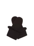 Totme - Brushed Twill Mittens - Womens - Black