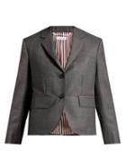 Matchesfashion.com Thom Browne - Striped Wool Suit Jacket - Womens - Dark Grey