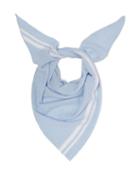 Matchesfashion.com Allude - Triangle Knitted-cashmere Scarf - Womens - Light Blue