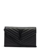 Matchesfashion.com Saint Laurent - Ysl-monogram Quilted-leather Cross-body Bag - Womens - Black