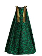Erdem Indiana Peony-jacquard Bow-detail Dress
