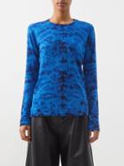 Proenza Schouler - Tie-dye Cotton-jersey Long-sleeved T-shirt - Womens - Blue Print