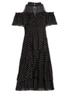 Rebecca Taylor Spot Fil Coup Silk-blend Chiffon Dress