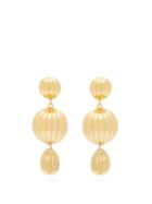 Matchesfashion.com Rebecca De Ravenel - Be Charmed Gold Plated Drop Clip Earrings - Womens - Gold