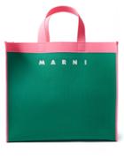 Marni - Shopping Logo-jacquard Tote Bag - Womens - Green Multi
