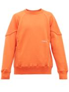 Matchesfashion.com Ambush - Logo Print Piped Cotton Sweatshirt - Mens - Orange