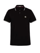 Matchesfashion.com Moncler - Tipped Cotton Piqu Polo Shirt - Mens - Black