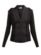 Matchesfashion.com Altuzarra - Ravello Layered Wool Blend Blazer - Womens - Black