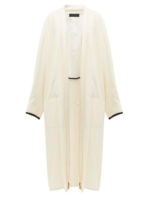 Matchesfashion.com Haider Ackermann - Oversized Ribbon-sleeve Open Coat - Womens - Cream