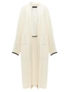 Matchesfashion.com Haider Ackermann - Oversized Ribbon-sleeve Open Coat - Womens - Cream
