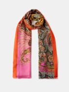 Etro - Paisley-print Cashmere-blend Scarf - Womens - Orange Multi