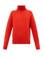 Matchesfashion.com Holiday Boileau - Mick Roll Neck Wool Sweater - Womens - Red