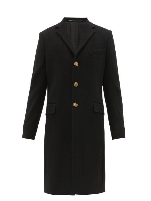 Matchesfashion.com Givenchy - Single Breasted Wool Blend Coat - Mens - Black