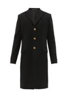 Matchesfashion.com Givenchy - Single Breasted Wool Blend Coat - Mens - Black