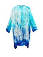 Matchesfashion.com Juliet Dunn - Embroidered Tie-dye Silk Kaftan - Womens - Blue Multi