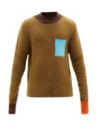 Jacquemus - Contast-panel Knit Sweater - Mens - Green