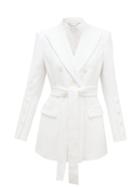 Matchesfashion.com Altuzarra - Olivisi Double-breasted Belted Crepe Jacket - Womens - White