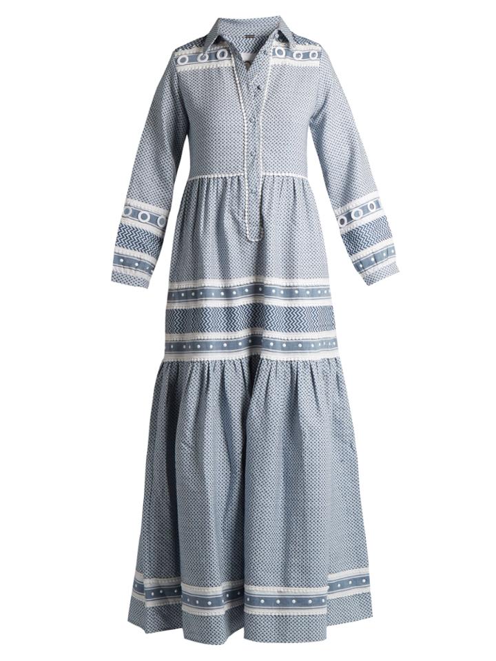 Dodo Bar Or Zuriel Tassel-embellished Cotton Maxi Shirtdress