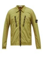 Mens Rtw Stone Island - Zipped Technical-shell Overshirt Jacket - Mens - Yellow