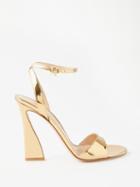Gianvito Rossi - Aura 105 Mirrored-leather Sandals - Womens - Gold