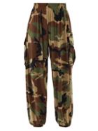 Norma Kamali - Oversized Camouflage-print Jersey Track Pants - Womens - Camouflage