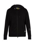 Matchesfashion.com 7 Moncler Fragment - Logo Appliqu Cotton Hooded Sweatshirt - Mens - Black