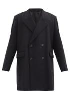 Matchesfashion.com Lemaire - Double-breasted Wool-blend Coat - Mens - Black