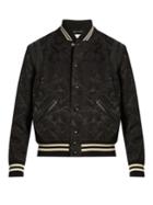 Saint Laurent Camouflage-jacquard Cotton-blend Bomber Jacket